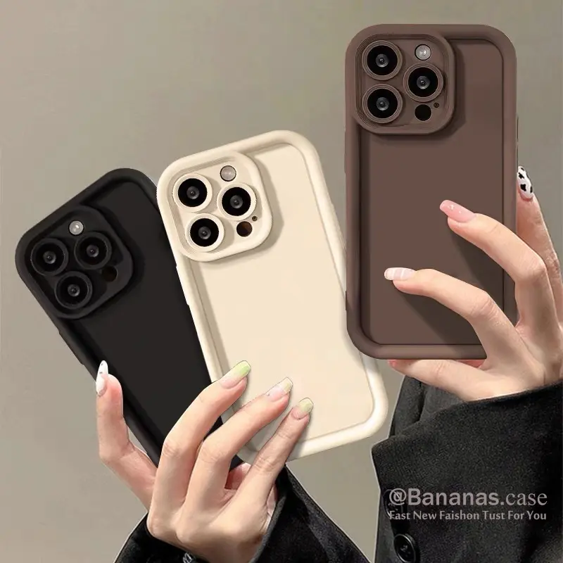 Ốp điện thoại mềm màu trơn tương cho iPhone 15 14 13 12 11 Pro Max X XR XS 8 7 Plus SE Ốp lưng bảo vệ chống sốc