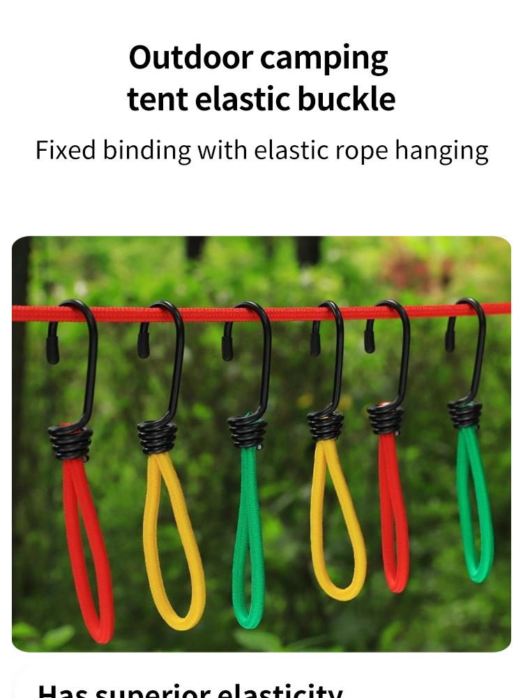 Product Introduction of Camping Tie-Down Kit: Elastic Rope, Hooks & Accessories for Secure Tent & Tarp Setup 1