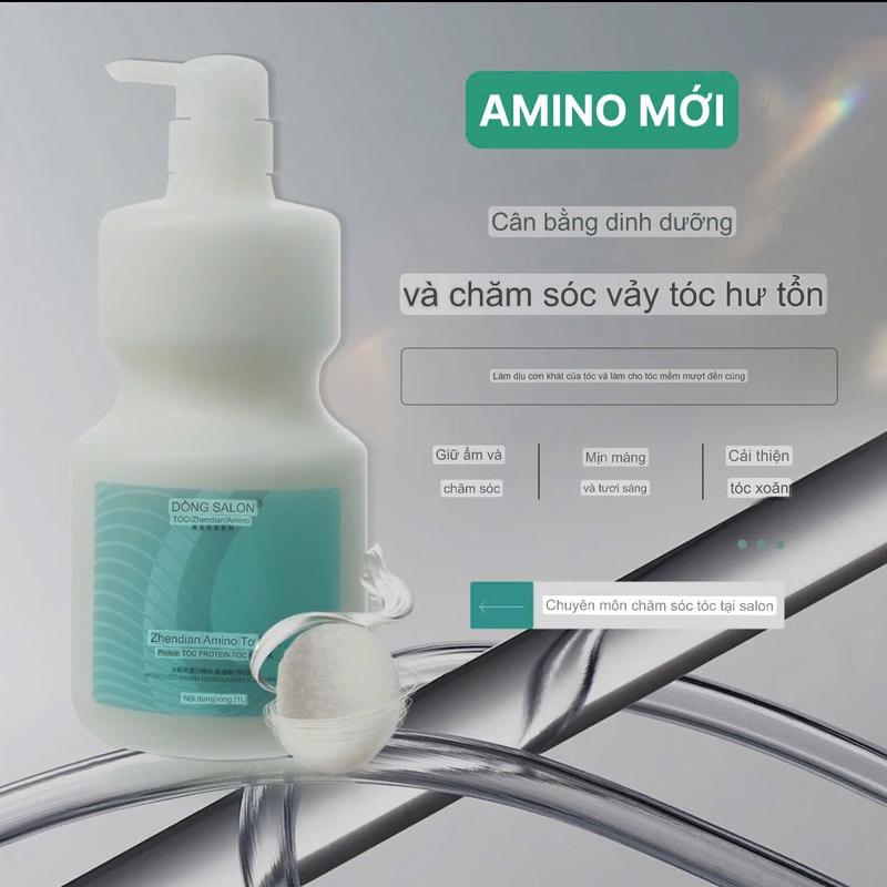 Mặt nạ tóc protein tơ tằm AMINO cao cấp 1000ml phục hồi tóc hư tổn