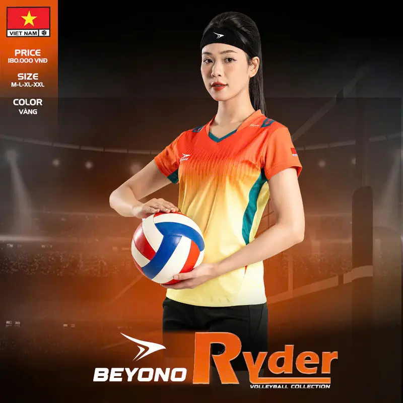 Quần Áo Bóng Chuyền Nam Nữ Beyono Ryder Vàng Thun Mè Cao Cấp Thoáng Khí Thể Thao Đương Đại 6