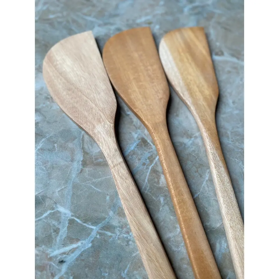 Sutil Kayu Besar Bentuk Daun Oval Kotak /Solet Kayu / Spatula Kayu