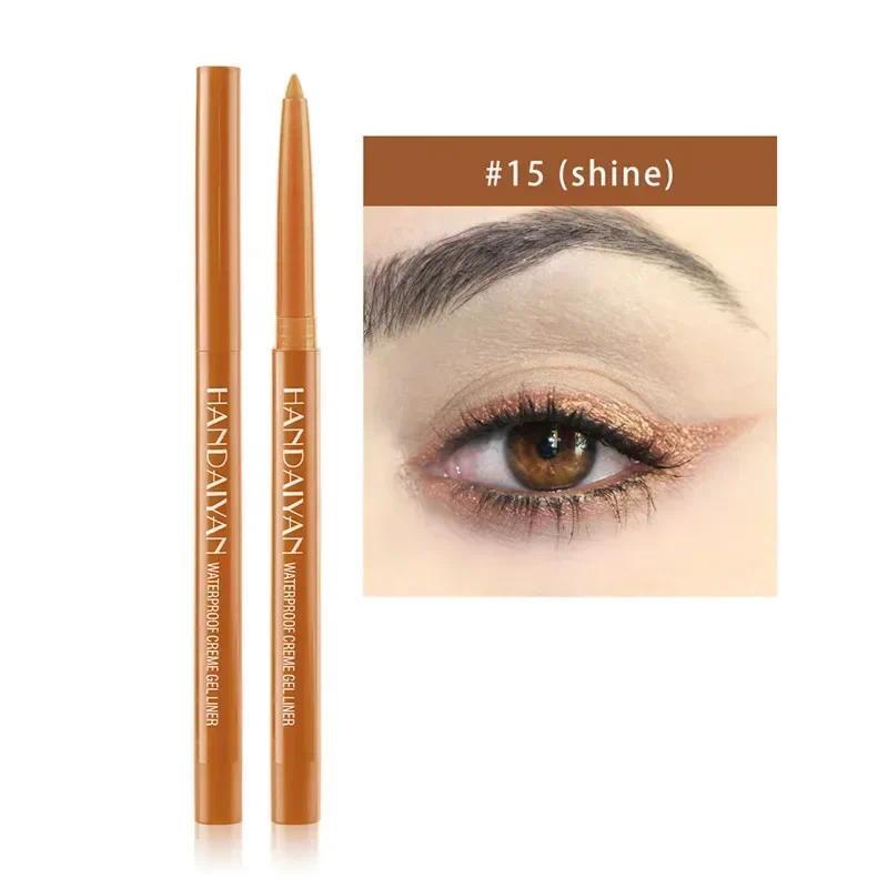 Product Introduction of Waterproof Pearlescent Matte Eyeliner Not Easy Pen Rotatable Eyeliner Long Lasting Eye Makeup Tools Korean Makeup Products Lipliner Eyeshadow 38