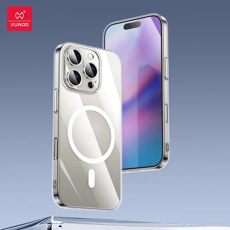 Ốp Nam Châm, Xundd, Dành Cho iPhone 16 Pro Max, 15, 14, 13 Pro, Ốp Trong Suốt, Để Sạc Không Dây, Có Bảo Vệ Camera Ốp Trong Suốt Chống Sốc