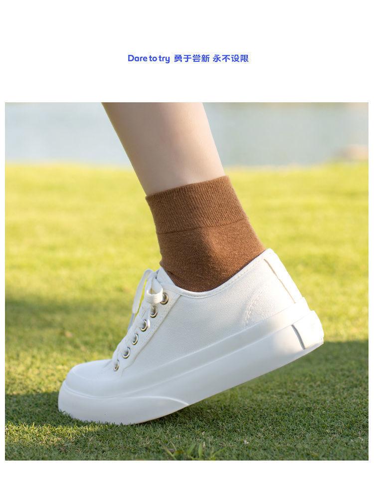 Product Introduction of Giày Nữ, Cỡ Lớn (35-43), Giày Vải Đế Dày 41, Thích Hợp Cho Học Sinh Nữ, Ưa Nhìn, Phong Cách Đại Học, Đầu To, Giày Trắng, Thích Hợp Cho Mùa Thu Và Mùa Đông, 42 7