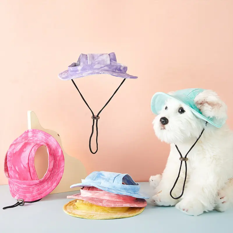 Mũ Chống Nắng Cho Chó, Phụ Kiện Đội Đầu Mũ Thú Cưng, Mũ Tai Bèo, Tai Lộ, Có Thể Điều Chỉnh, Thích Hợp Cho Mùa Hè, Mũ Chống Nắng, Hàng Mới Về 0