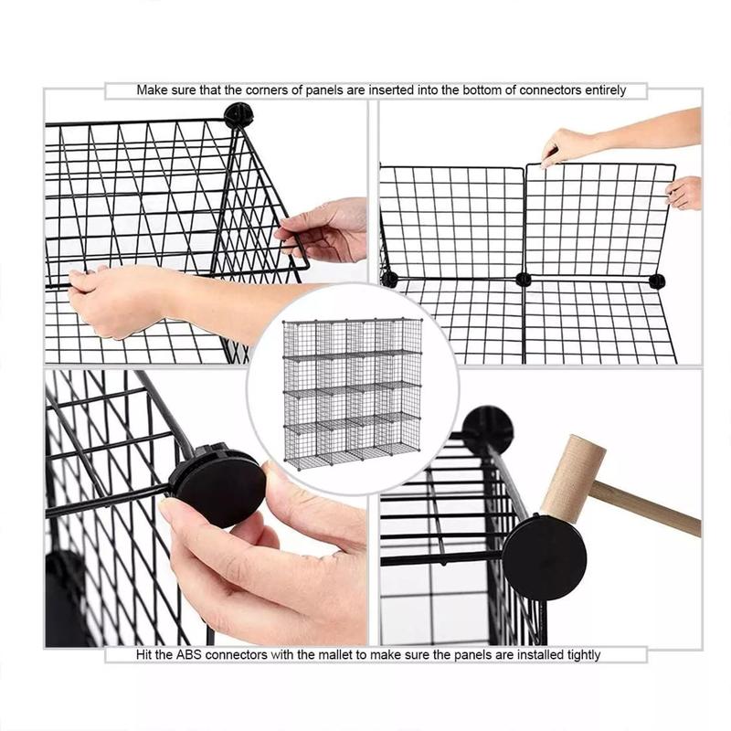 Product Introduction of DIY  Frame Steel Panel Extendable Dog Cage Pet Cage Dog Fence Stackable Pet Cat Rabbit Cage DIY Pet Metal Wire Kennel Extendable 6