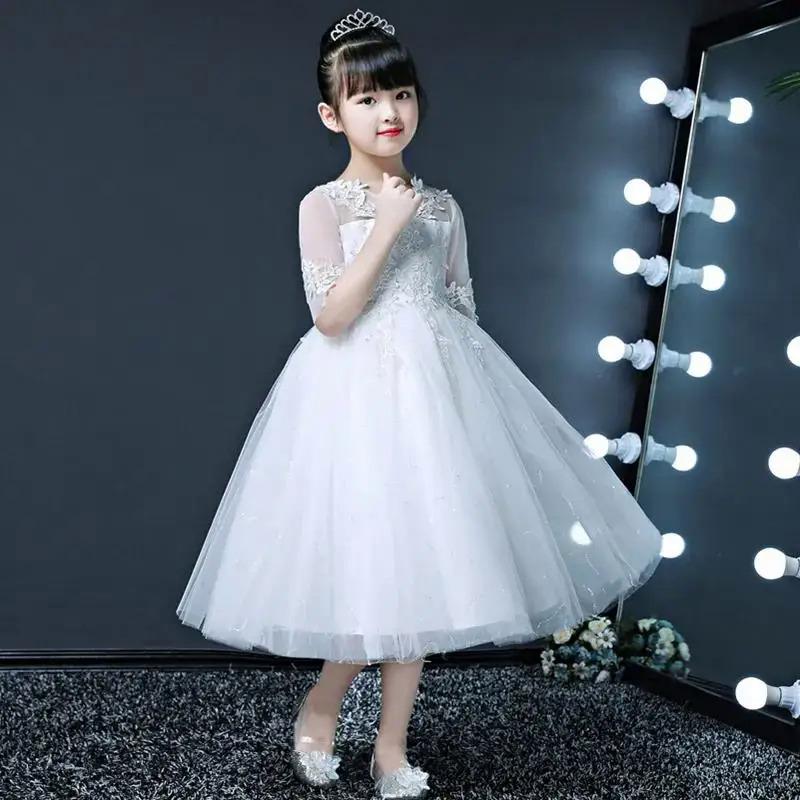 Váy Công Chúa, Phong Cách Quý Cô, Dành Cho Bé Gái, Thời Trang, Thiết Kế Hoa, Thích Hợp Biểu Diễn Piano, Người Dẫn Chương Trình Váy Dạ Hội, Đi Chân, Trình Diễn 1