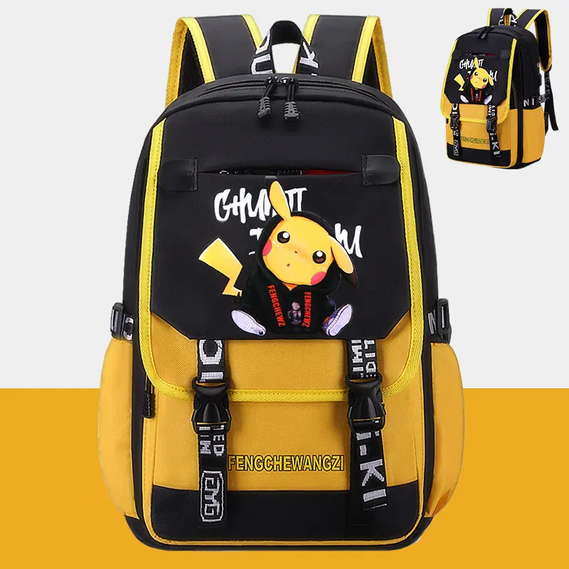 Dani atte - beg galas pelajar, Pikachu, super comel, ringan, anti-tulang belakang, kalis air, beg sekolah