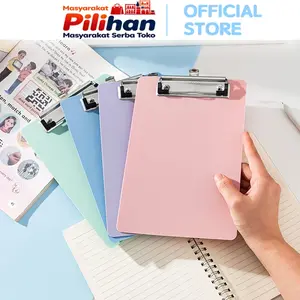 Masyarakat Pilihan Papan Jalan A5 Plastik H1046 Papan Dada Alas Catatan Mini Clipboard Warna Pastel Deli Klip Bahan Berkualitas Ukuran 22,5 cm x 15 cm Cocok untuk Sekolah Kantor Cafe