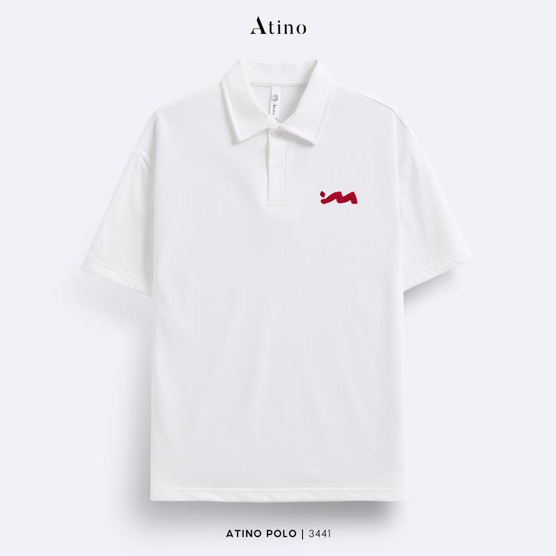 [ATINOxLUONGTOANTHANG] Combo 2 Áo Polo Cotton Nam Hoạ Tiết Thêu ATINO L.5.3441 Form Regular Ngắn Tay 3
