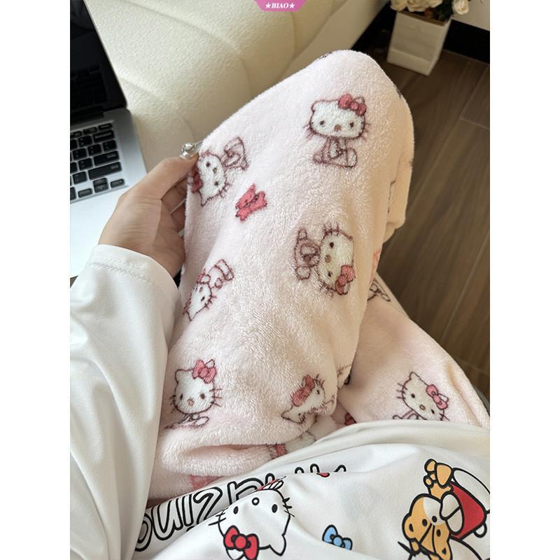 Quần Ngủ Hello Kitty, Dành Cho Nữ, Chất Liệu vải nỉ Mùa Đông, Thiết Kế Hoạt Hình, Giữ Ấm, Thích Hợp Cho Thời Gian Đi Chơi, Được Làm Bằng Lông Cừu San Hô, Quần Mặc Nhà, Tuyệt Vời Làm Quà Tặng Cho Bé Gái Voi Áo 8