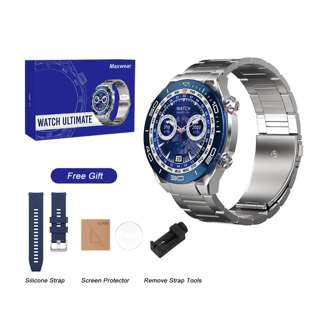 Smart Watch Dynamic Island 4GB Storage NFC GPS Bluetooth Calling Watch E-book Sports Waterproof IP68 Watch