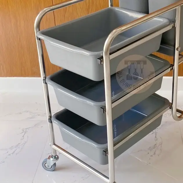 Phụ kiện thau xe đẩy thu dọn thức ăn , dọn chén dĩa 4