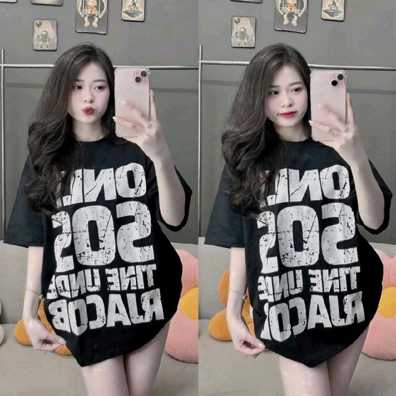 ÁO THUN COTTON SU UNISEX FORM RỘNG TAY LỠ <70KG - (S200) CHỮ 0