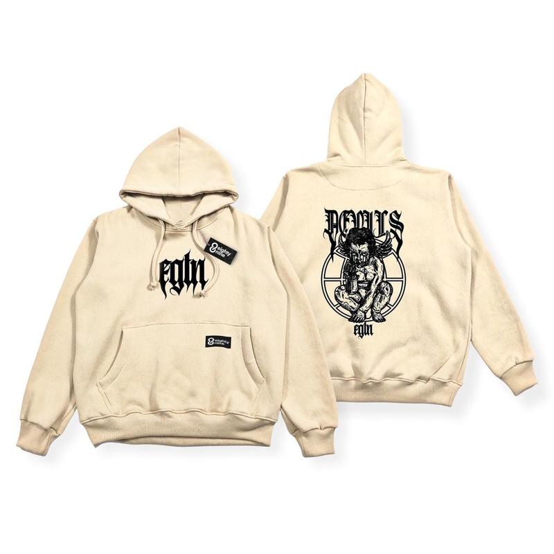 HOODIE PREMIUM EIGHTY NINE WARNA CREAM BE ALIVE MOTIF SIMPEL AESTHETIC 7