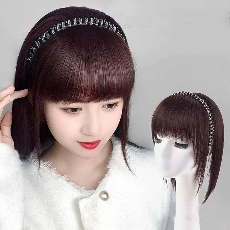 Tóc Giả Tóc Mái Tích Hợp, Tóc Mái Không Thấm Nước Tự Nhiên Và Vô Hình, Tóc Mái Băng Đô Z3V8