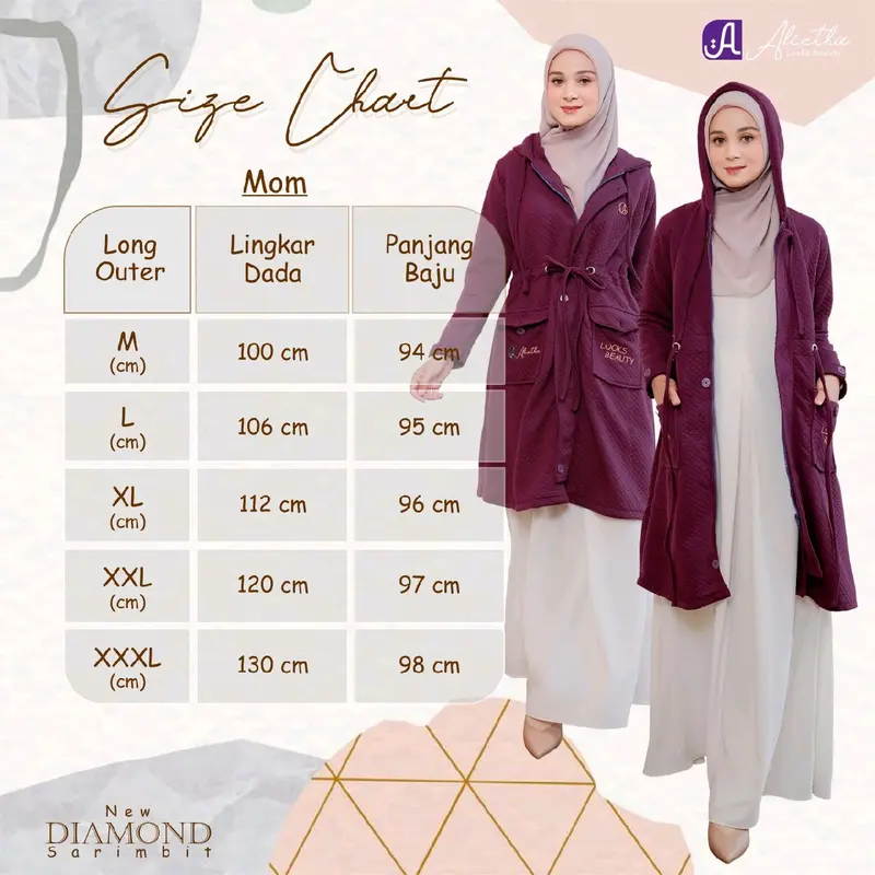 Jaket Hody Diamond Series II Tebal Bahan Premium Wanita - Outer untuk 2