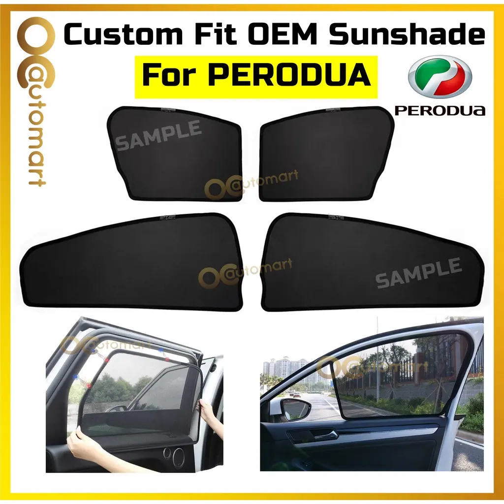 Perodua Custom Fit OEM Magnetic Sunshade Sun shades for Perodua Myvi Axia Bezza Ativa Alza Viva Aruz Kancil Accessories Automotive Car