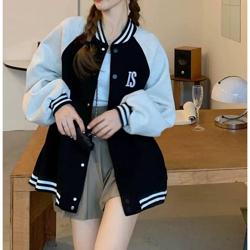 IS BORDIER VARSITY JAKET BASEBALL OVERSIZE | JAKET BOMBER WANITA | VARSITY JAKET TERBARU 0