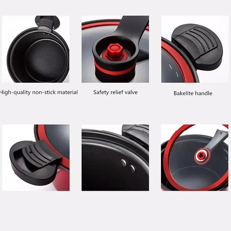 Product Introduction of Pressure Cooker 3.5L Soup Meat Pot Rice Cooker Gas Stove Micro Pressure Cooker Stew Pot Non-Stick Cooking Pots Kitchenware 13