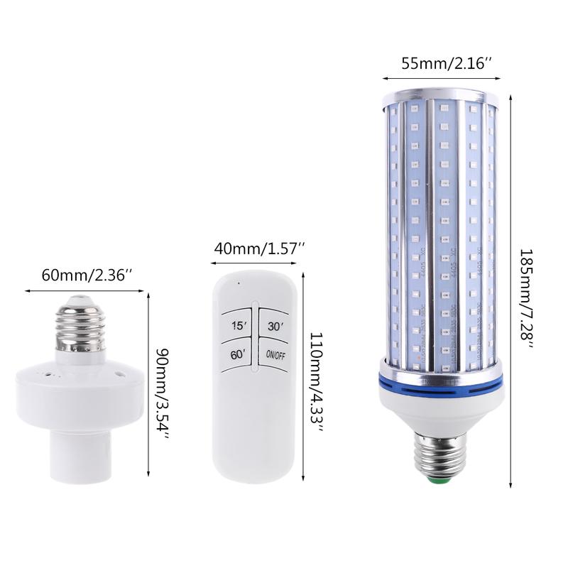 Product Introduction of Đèn LED UV diệt khuẩn, 60W, Bóng đèn UVC, Thích hợp cho phòng, E27 và E26, 110V và 220V, 86-265V, có hẹn giờ và điều khiển từ xa, cũng tương thích với đèn Hol 0