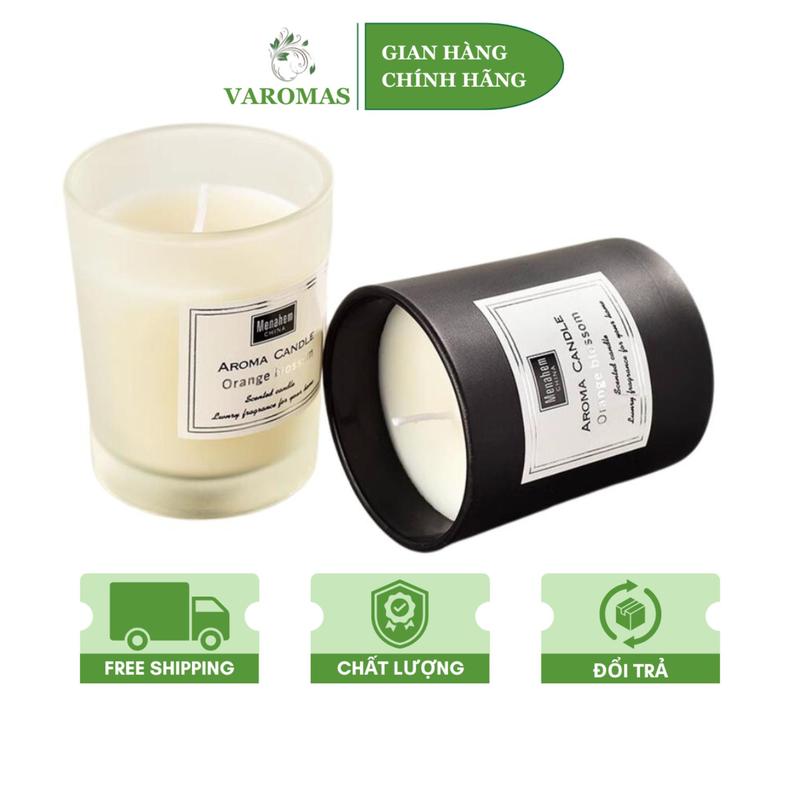 Nến Thơm Phòng Thiên Nhiên Thư Giãn Không Khói Cao Cấp VAROMAS Menahem Vừa Decor Thơm Phòng Ngủ Tinh Dầu Nguyên Chất NEN11