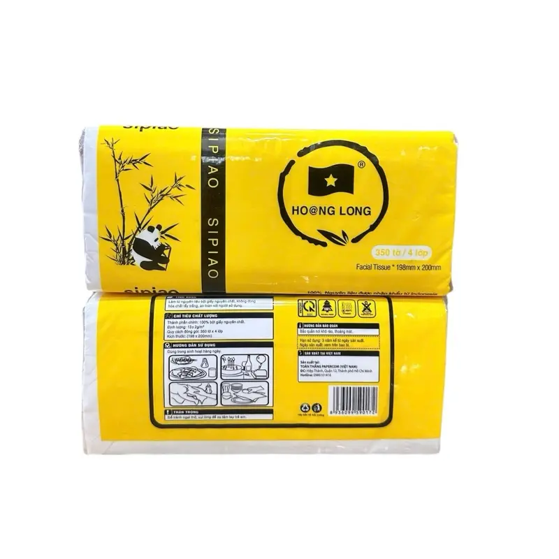 [Combo 5 gói] Giấy rút lụa Ho@ng Long, chất liệu bột gỗ nguyên sinh, giấy ăn, khăn giấy đa năng