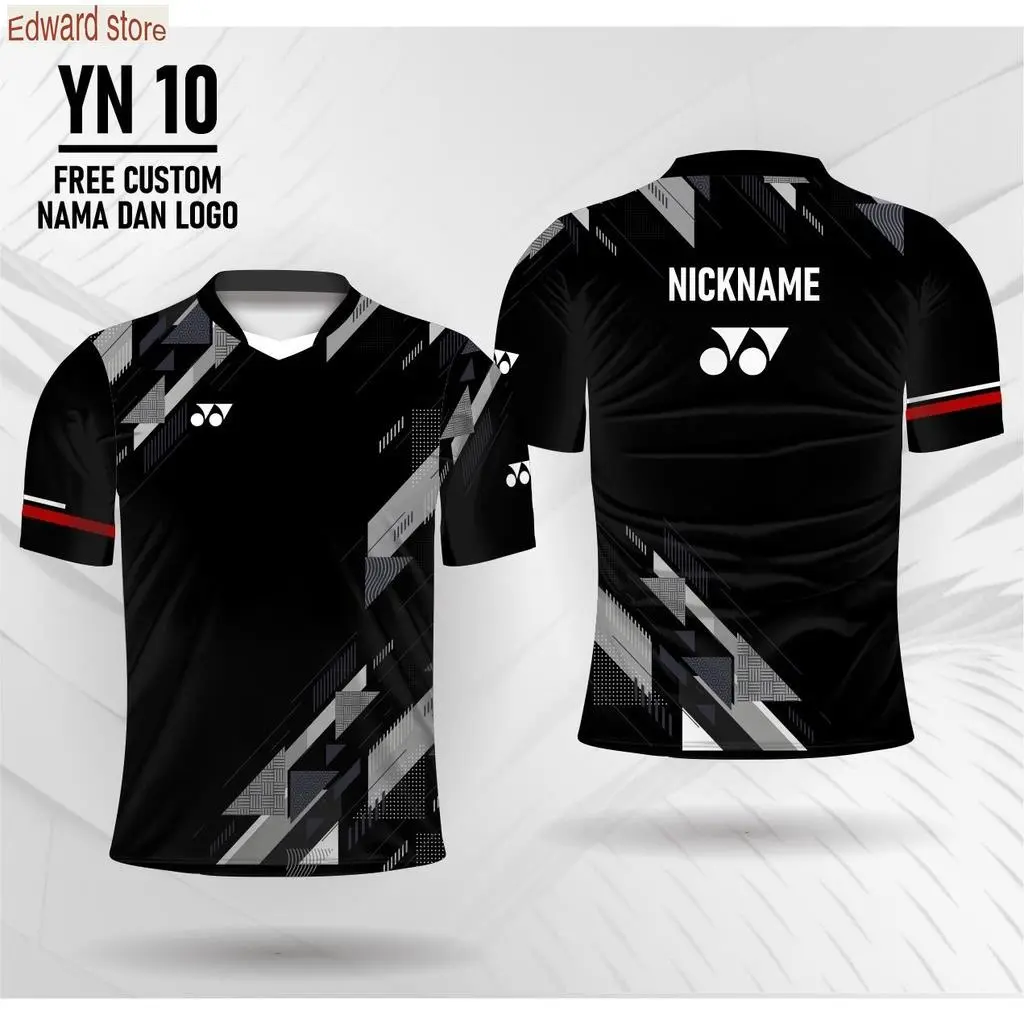 Áo Thi Đấu Cầu Lông, YONEX, ngắn Tay, Hàng Mới Về Mùa Hè, Dành Cho Nam, Có Thể Tùy Chỉnh Tên Và Logo, Áo Thun Kháng Khuẩn, Thoáng Khí Sport Chạy Bộ