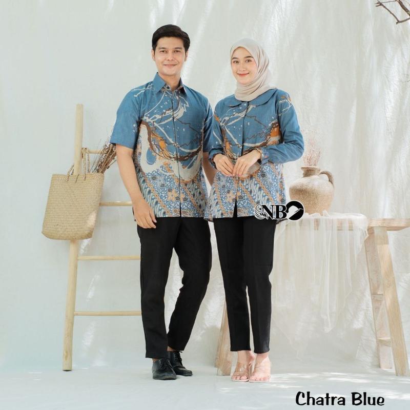 Blouse kantor modern Batik Wanita Lengan Panjang Batik Couple seragam chatra CPN 2