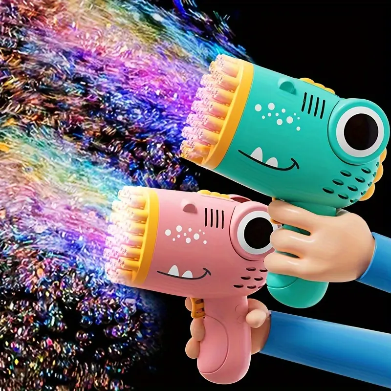 40 Hole Dinosaur Bubble Machine - Handheld Outdoor Bubble Machine Toy for Sea and Beach Fun, Halloween and Christmas Gift Ideas