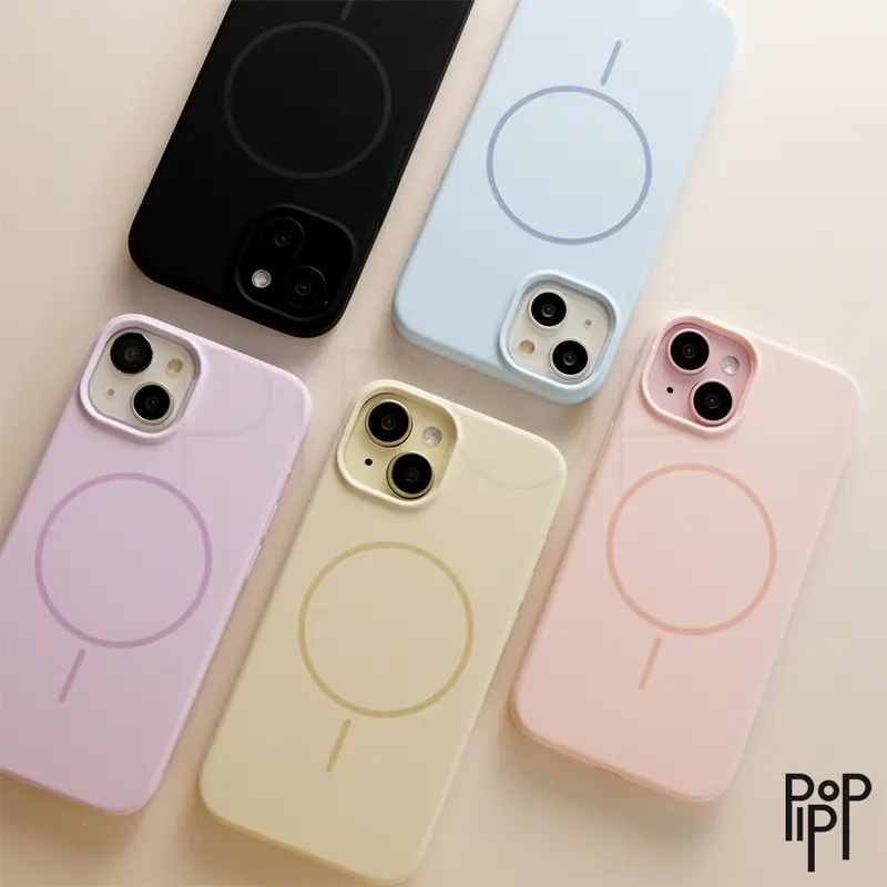 Velvet Silicone Pastel Magsafe Phone Case 1