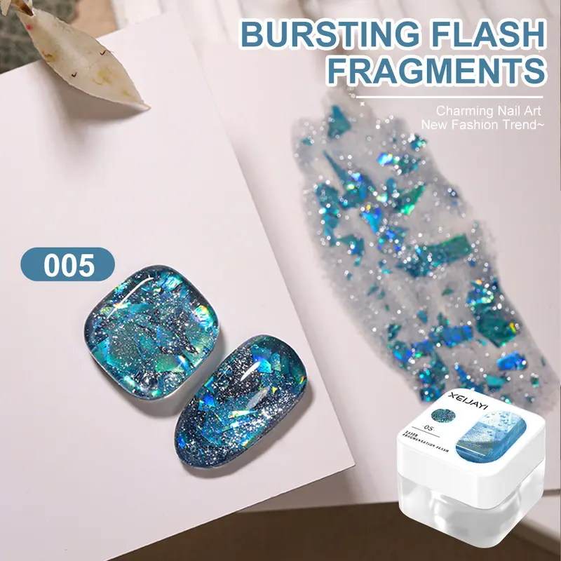 10 màu Sơn móng tay UV, Hiệu Ứng Laser, Kim Sa Lung Linh Mùa Hè, Dễ Phối Đồ Keo, Bộ Đồ Trắng Nữ Women 8