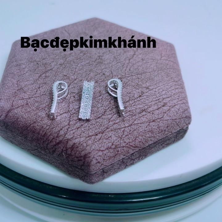 Phụ Kiện: Mặt Dây Chuyền Trụ   Nữ ( women) Trang Sức Bạc Ý Xi Kim M001 5