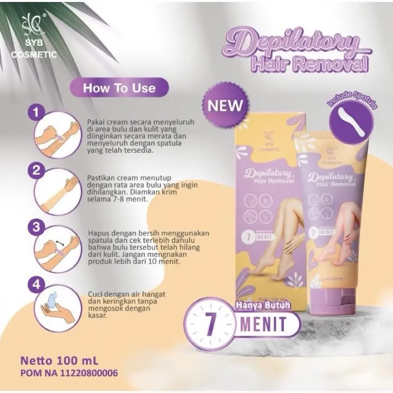 SYB Depilatory Hair Removal Cream Waxing Penghilang Perontok Bulu Ketiak 2