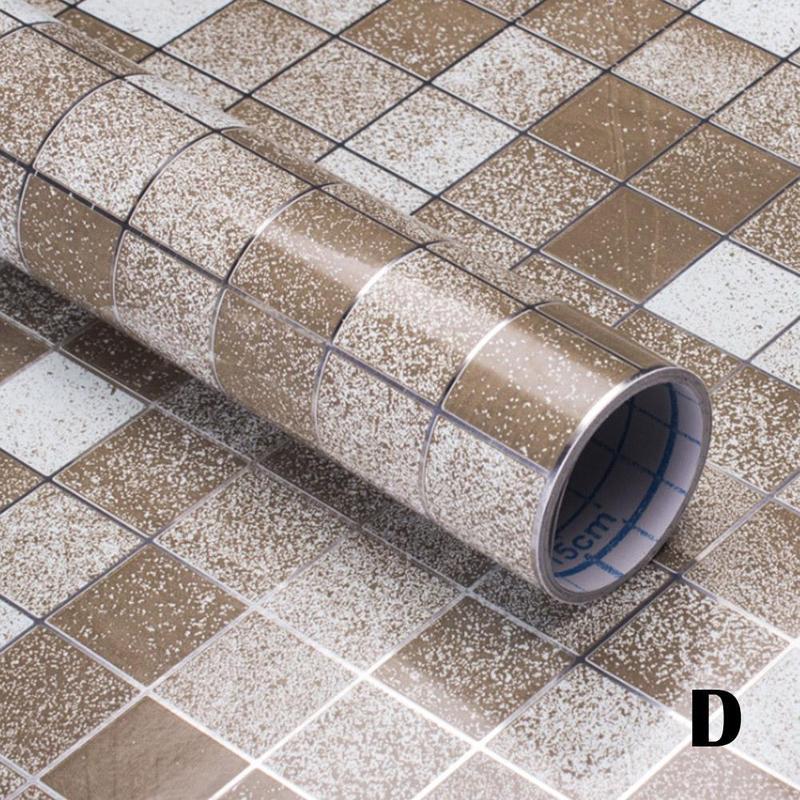 Product Introduction of 45*100cm Self Adhesive Wall Paper Sticker Tile Floor Kitchen Heat Resistant Waterproof And Oil Proof Wall Stickers 29