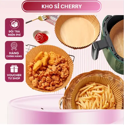 Set 50 Miếng Giấy Nến Lót Nồi Chiên Không Dầu - Giảm Thiểu Tối Đa Dầu Mỡ Bám Vào Nồi