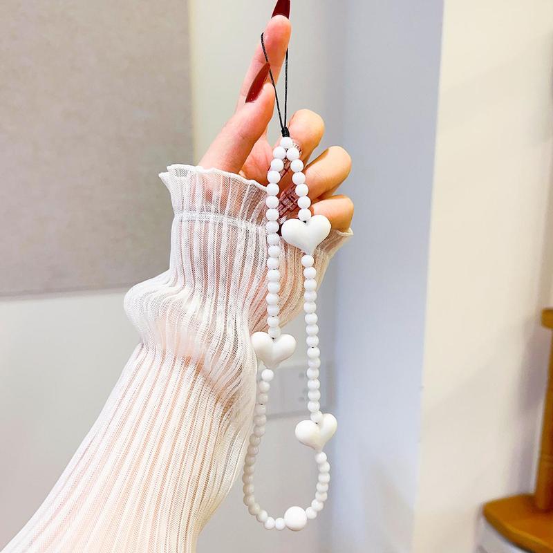 Beaded Phone Chain, Creative Design Mobile Phone Lanyard Charm, Decorative Hanging Strap for Phone 7