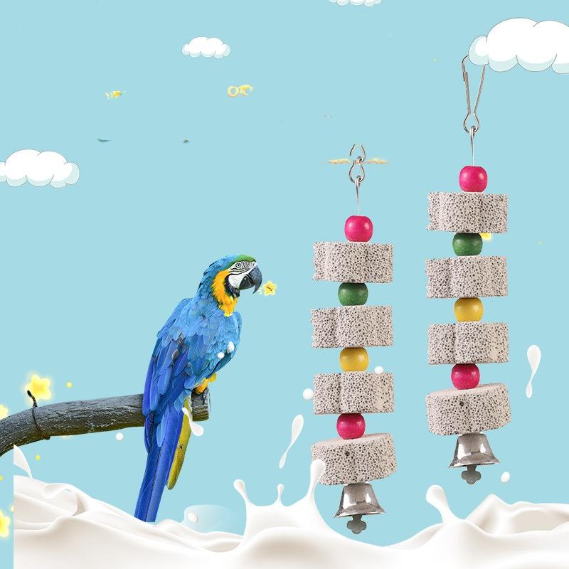 Product Introduction of Parrot Teeth Grinding String Grinding Stone Mineral Parrot Bird Toy Supplies Parrot Bite Toys 2