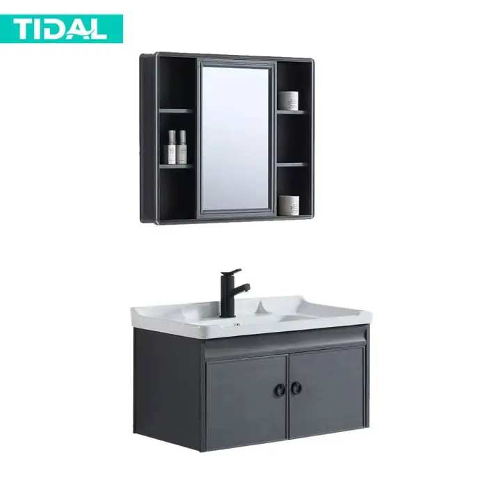 Wastafel Kabinet Kamar Mandi SET Cermin Mnimalis Modern Tidal TD066 3
