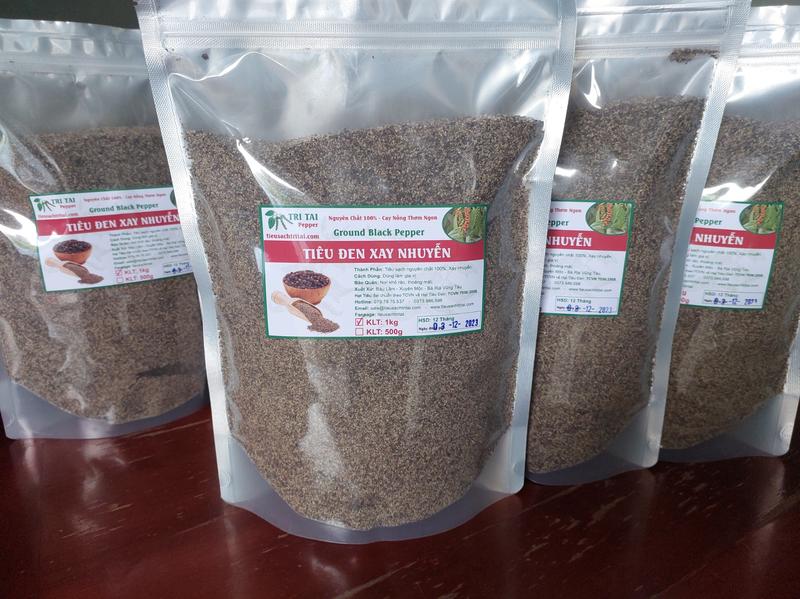 Product Introduction of Tiêu Đen Xay Nguyên Chất - Gia Vị Hạt tiêu xay - Túi 500g - Tiêu Sạch Trí Tài 0