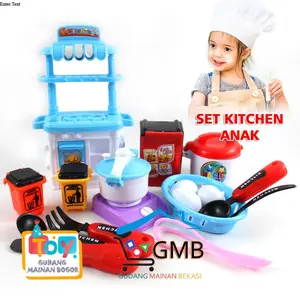GROSIR MAINAN ANAK PEREMPUAN 1 SET KITCHEN COOK MAINAN MASAK MASAKAN DAPUR DAN TONG SAMPAH MK25