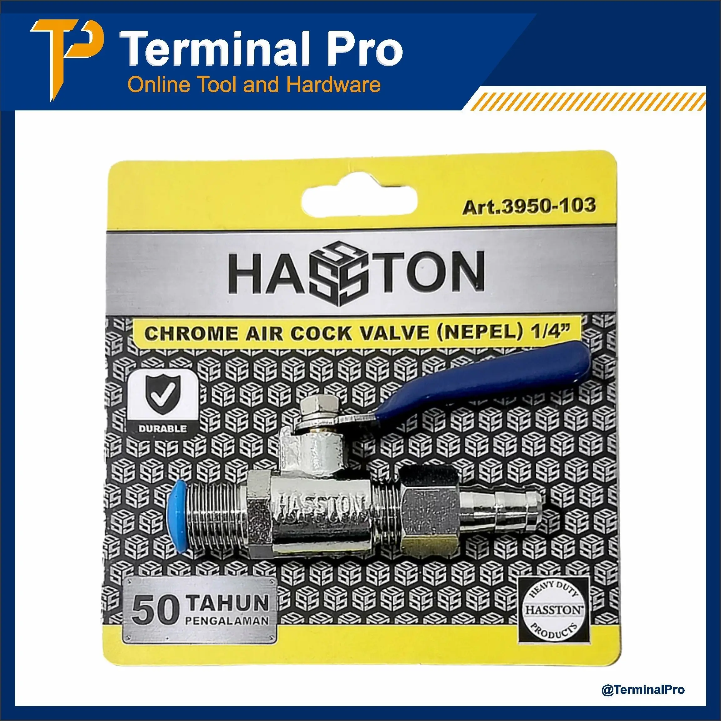 HASSTON Kran Angin Kompresor Hato 1/4 Inch Air Cock Kuningan 3950-101 3950-103