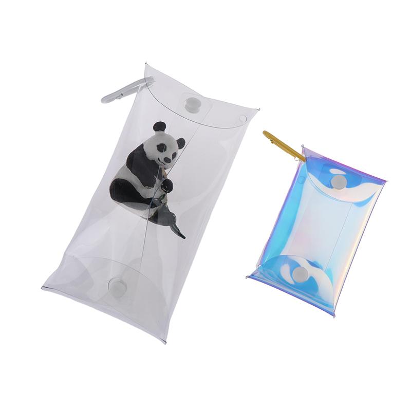 Product Introduction of [QQQ]Mini Anime Doll Display Bag Transparent Coin Purse Keychain Pendant Square Pouch Organizer Key Lipstick Earphone Storage Bag 33