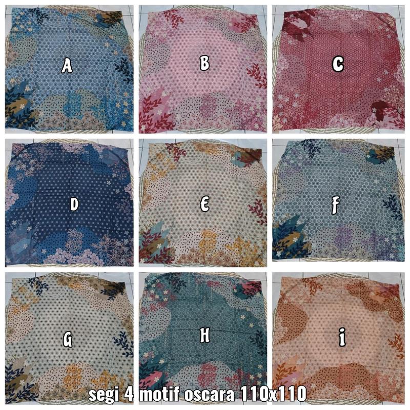 KERUDUNG HIJAB SEGI 4 OSCARA MOTIF/SEGI 4 VOAL OSCARA MOTIF 5