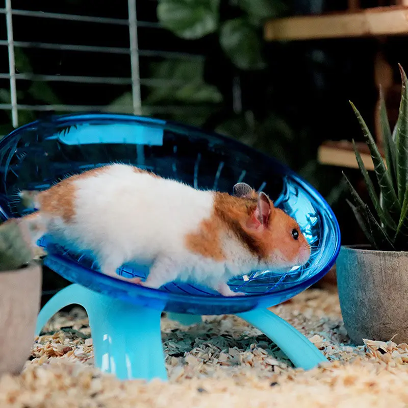 Pet Hamster Flying Saucer Exercise Squirrel Wheel Hamster Mouse Running Disc