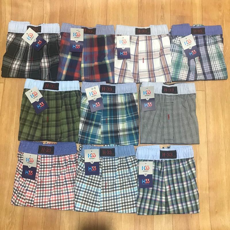 Combo 5 quần H33 - Quần Nam H33 caro siêu mát mềm mịn thoáng mát . Chất vải Kate-cotton. Mặc ngủ mặc ở nhà mặc đi chơi Menswear Quần Boxer Sịp Boxer đồ bộ men hello kitty sandbox homewear