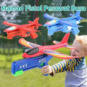Vixplorn Mainan Anak  Tembak Tembakan Pesawat Terbang Plane Ejeksi Luar Ruangan/Anak-anak Pesawat Glider Piring Terbang Bercahaya