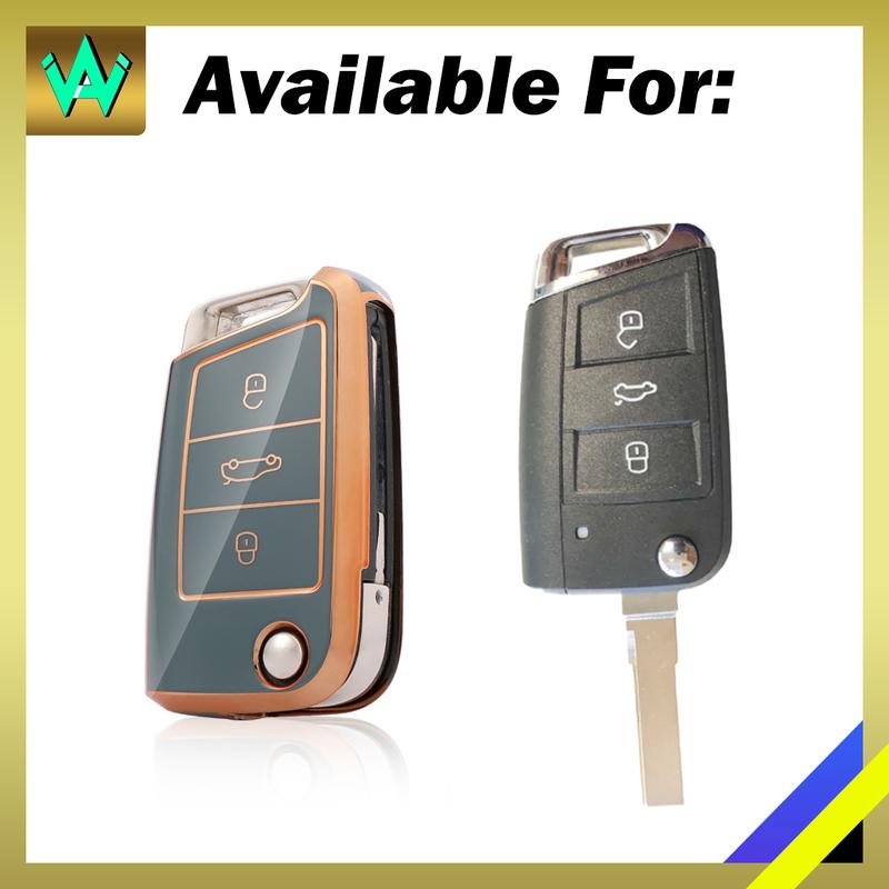 Product Introduction of Volkswagen VW Golf 7 Tiguan 2014-2018 Key Cover Sarung Kunci Kereta Keyless Car Key Case Chrome Accessories Automotive Interior 22