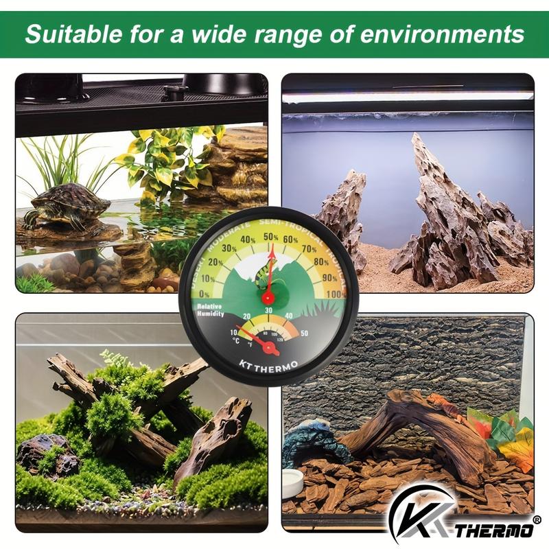 Image showcasing 1pc Thermo Reptile Temperature And Humidity Monitor with Suction ...