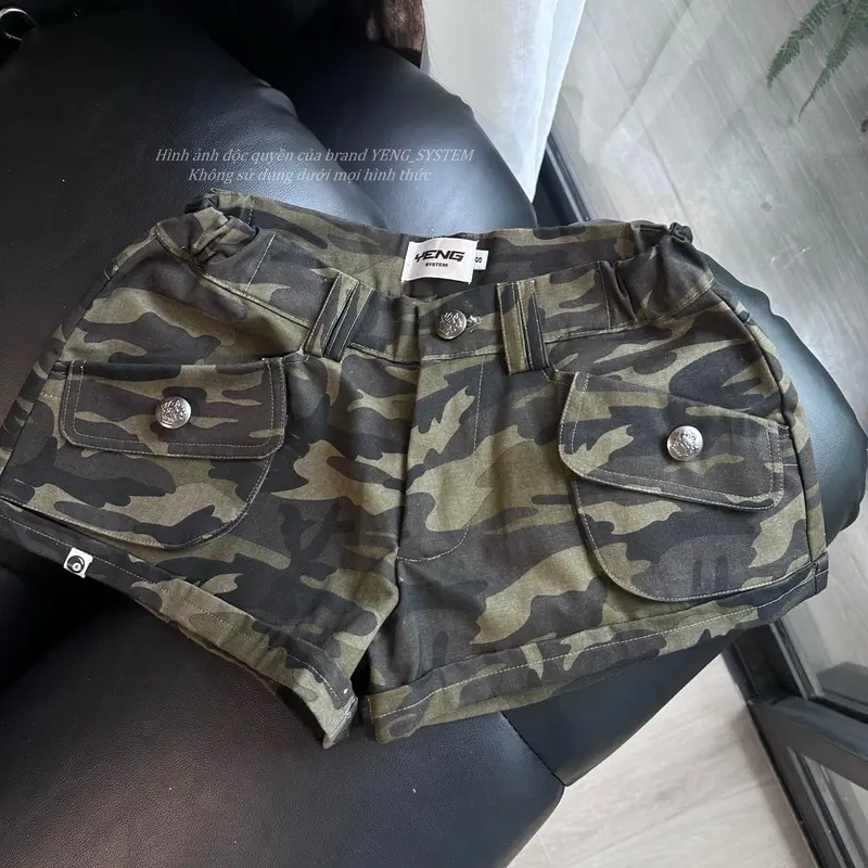 [YENG SYSTEM] Quần short camo cạp thấp y2k “ TEQUILA “ cho nữ Women 2